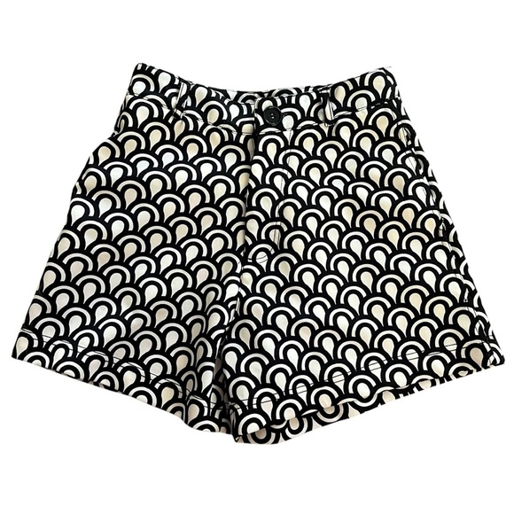 Black Tape Women’s High Waist Patterned Shorts Small | Geometric Print Dressy - Picture 1 of 12